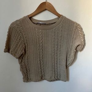 Zara Crop Jacquard Shirt